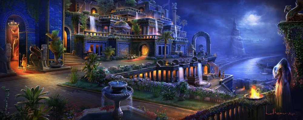 Висячие сады Семирамиды арт