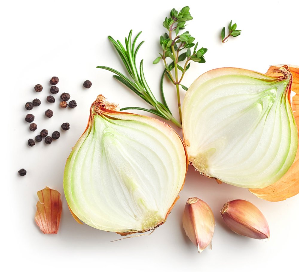 Репчатый лук сверху