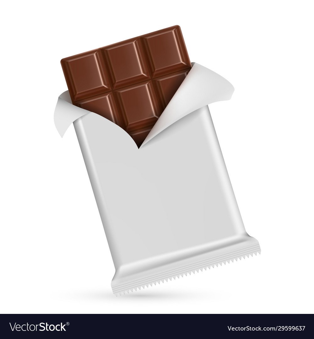 Плитка белого шоколада на белом фоне