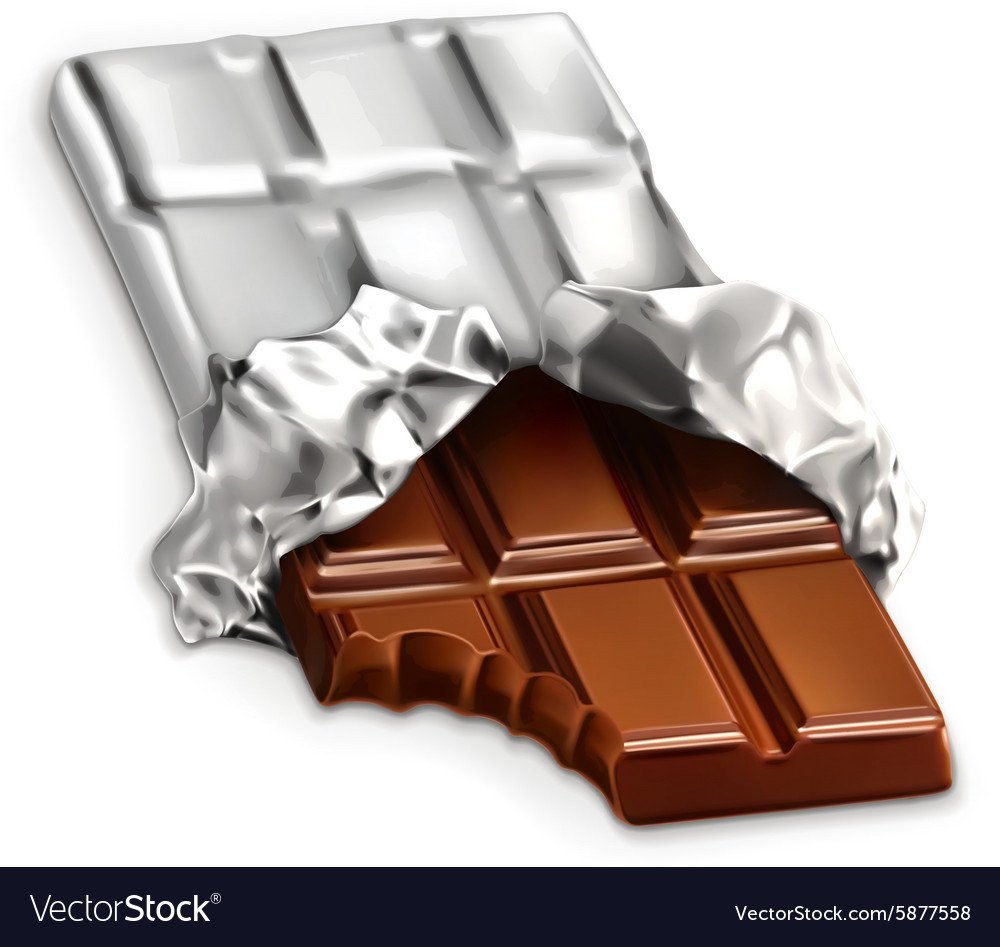 Открытая плитка шоколада