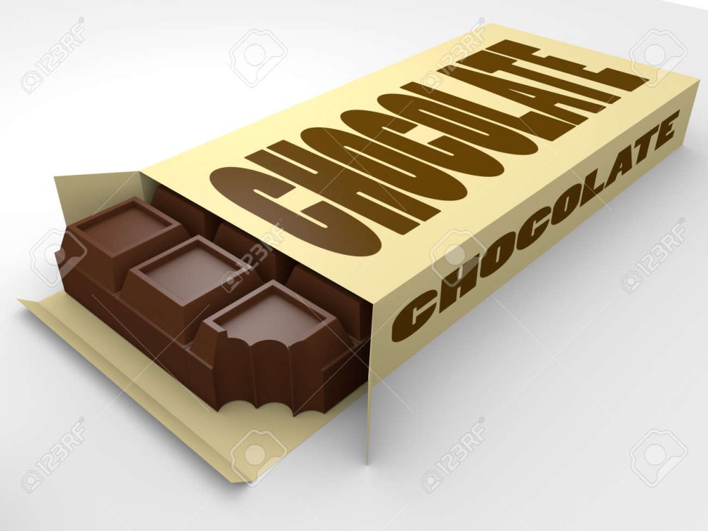 Плитка шоколада в обертке рисунок