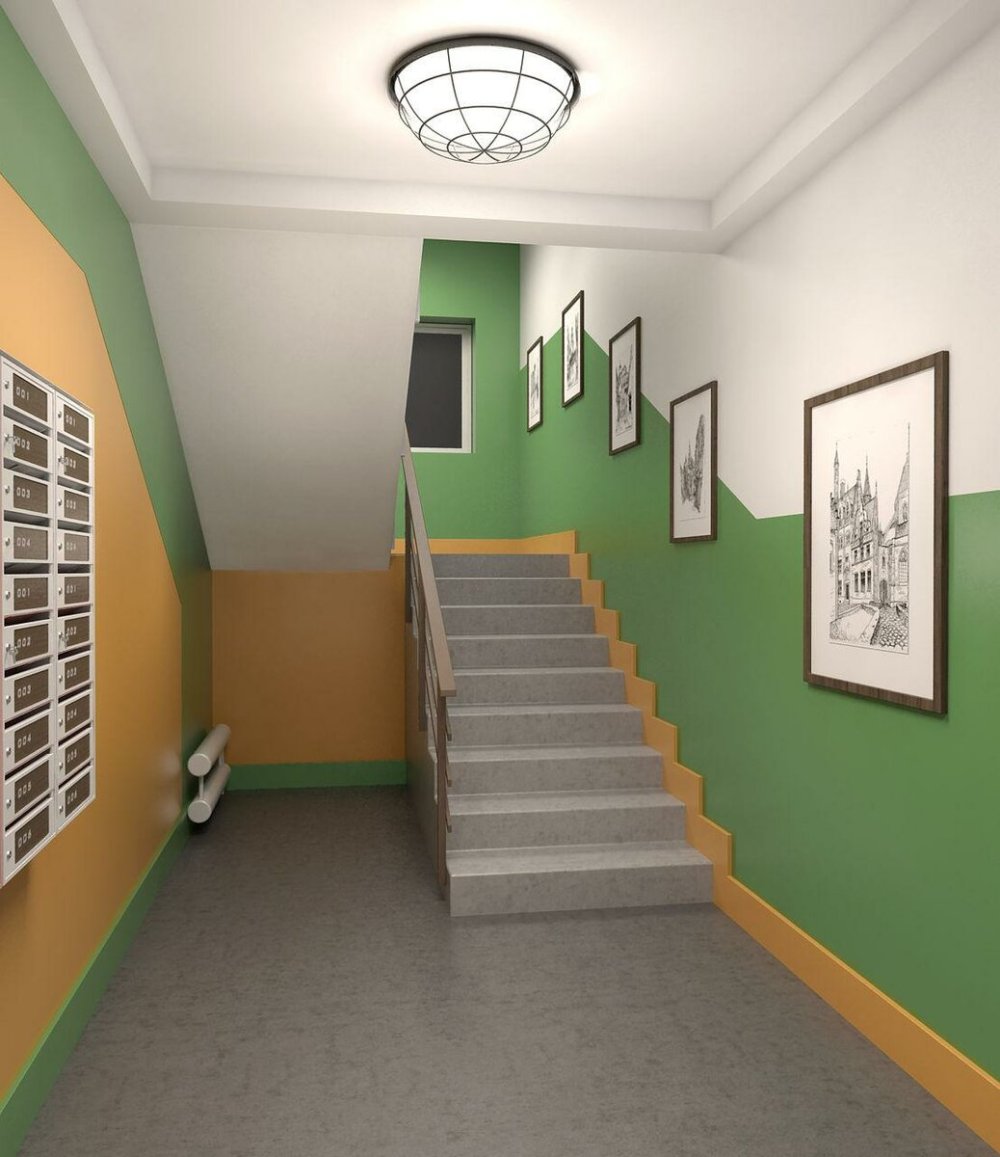 Цвет стен в подъезде