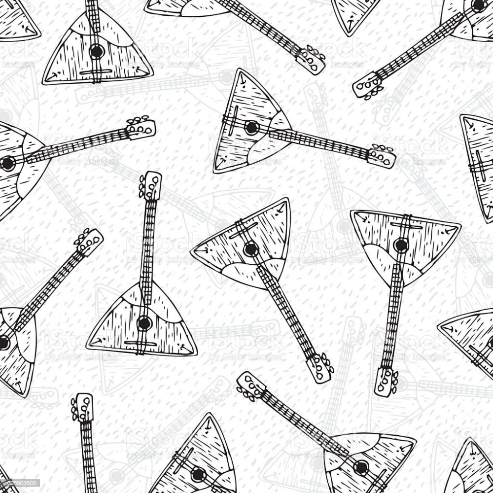 Балалайка вектор с узорами