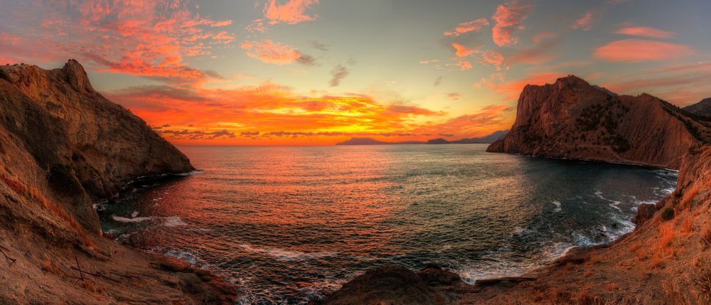 Море Крым закат Ялта