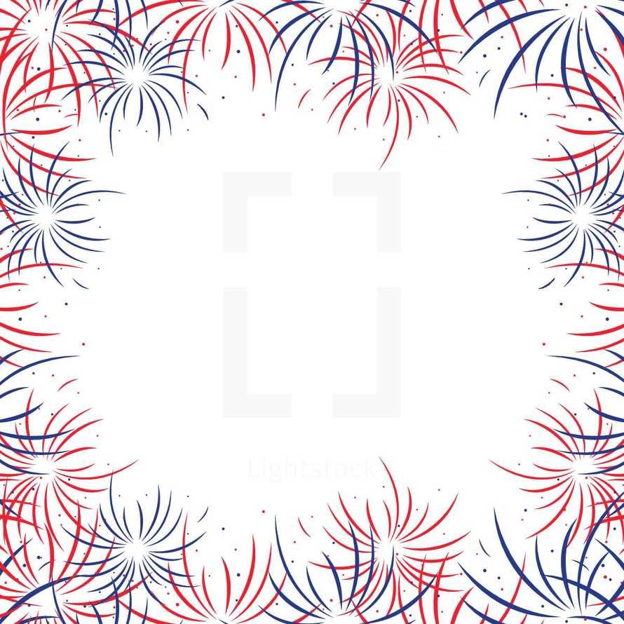 Рамка фейерверк