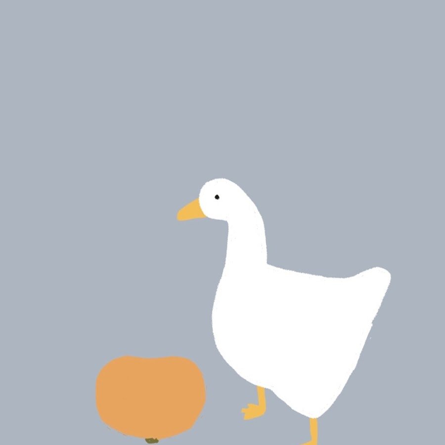 Гусь на белом фоне