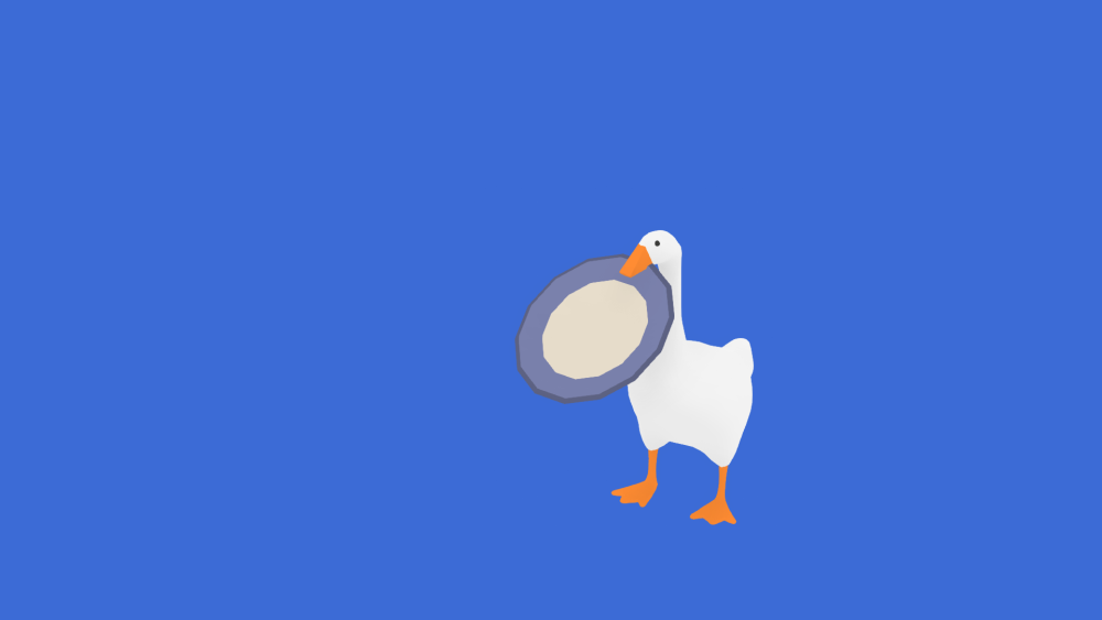 Уточка на черном фоне