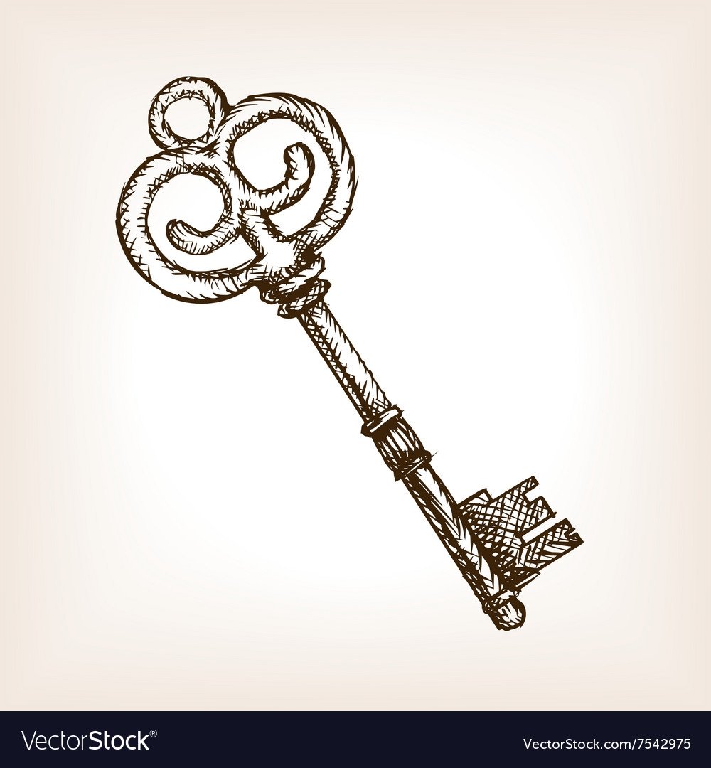 Старинный ключ эскиз