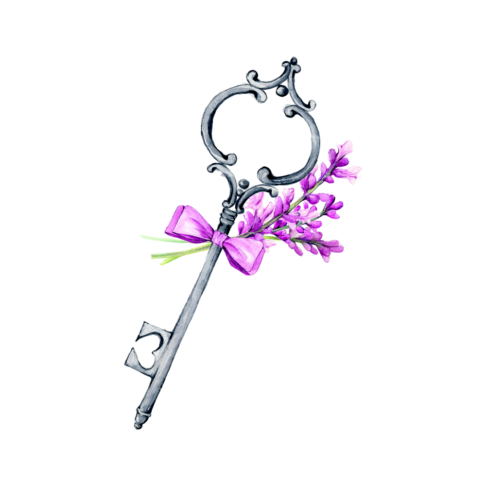 Волшебный ключик на белом фоне