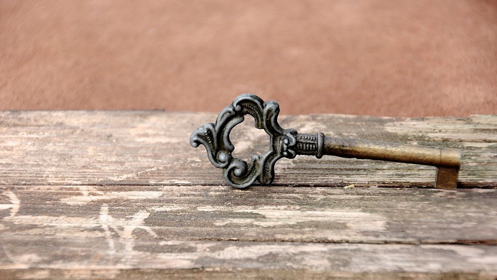 Красивый старинный ключ
