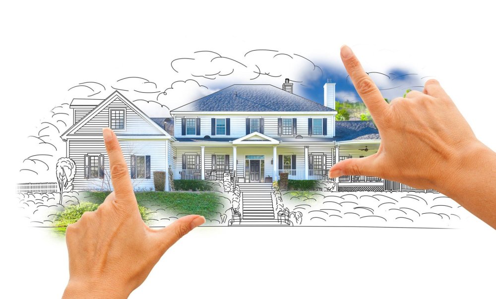 Дом на ладони на прозрачном фоне