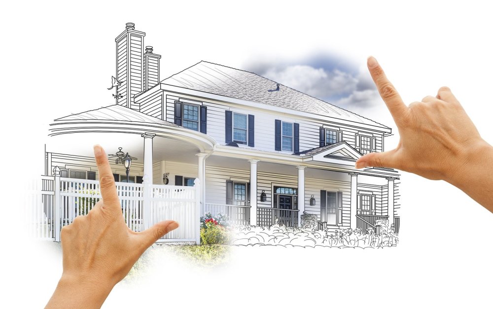 Дом мечты на белом фоне