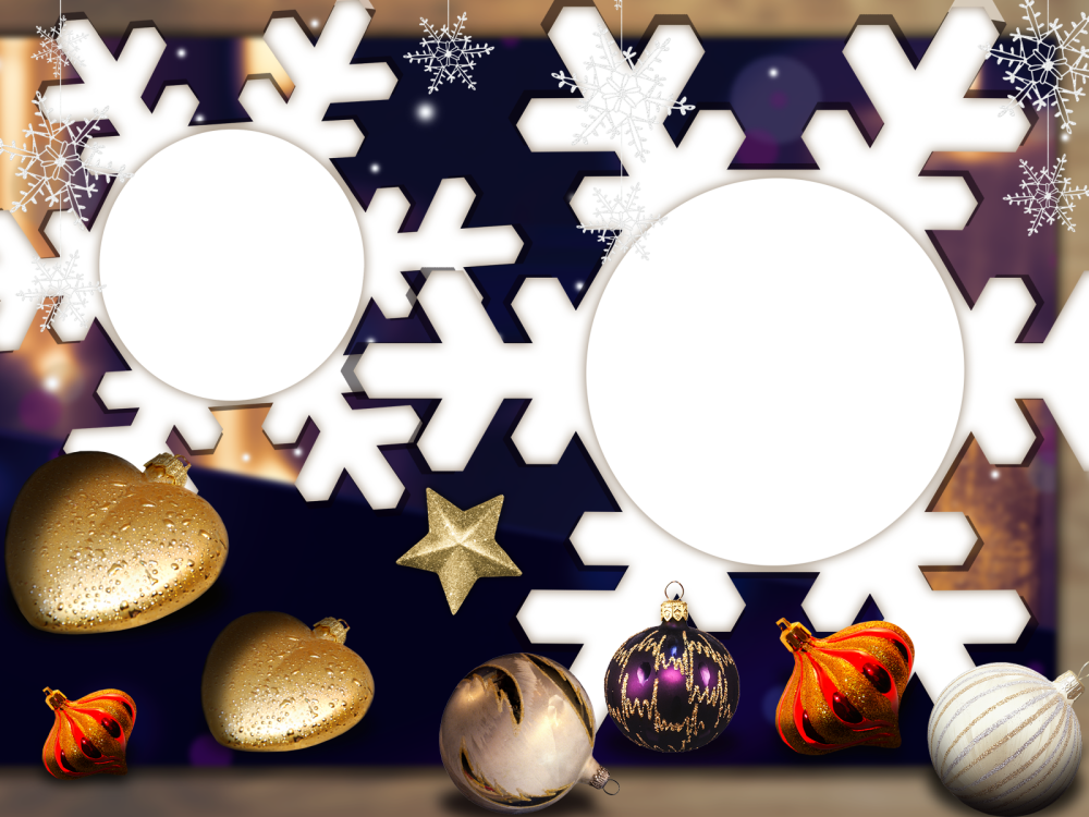 Новогодняя рамка для коллажа