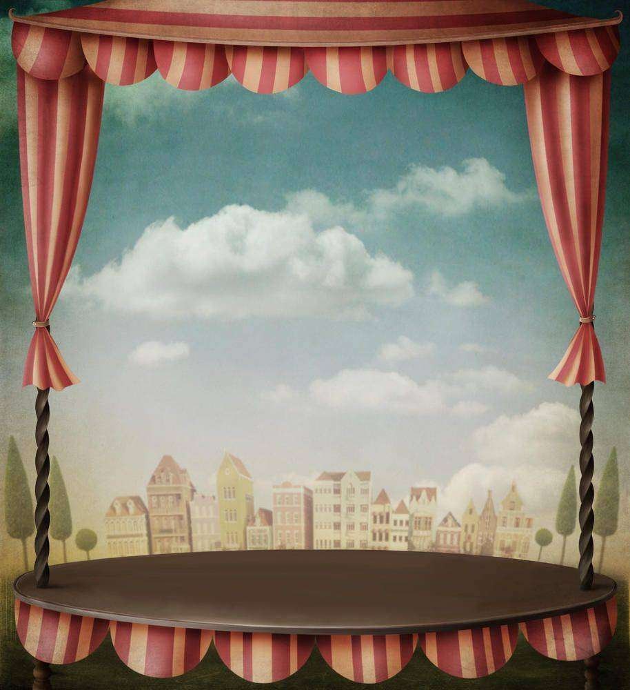Фон театр для детей вертикальный