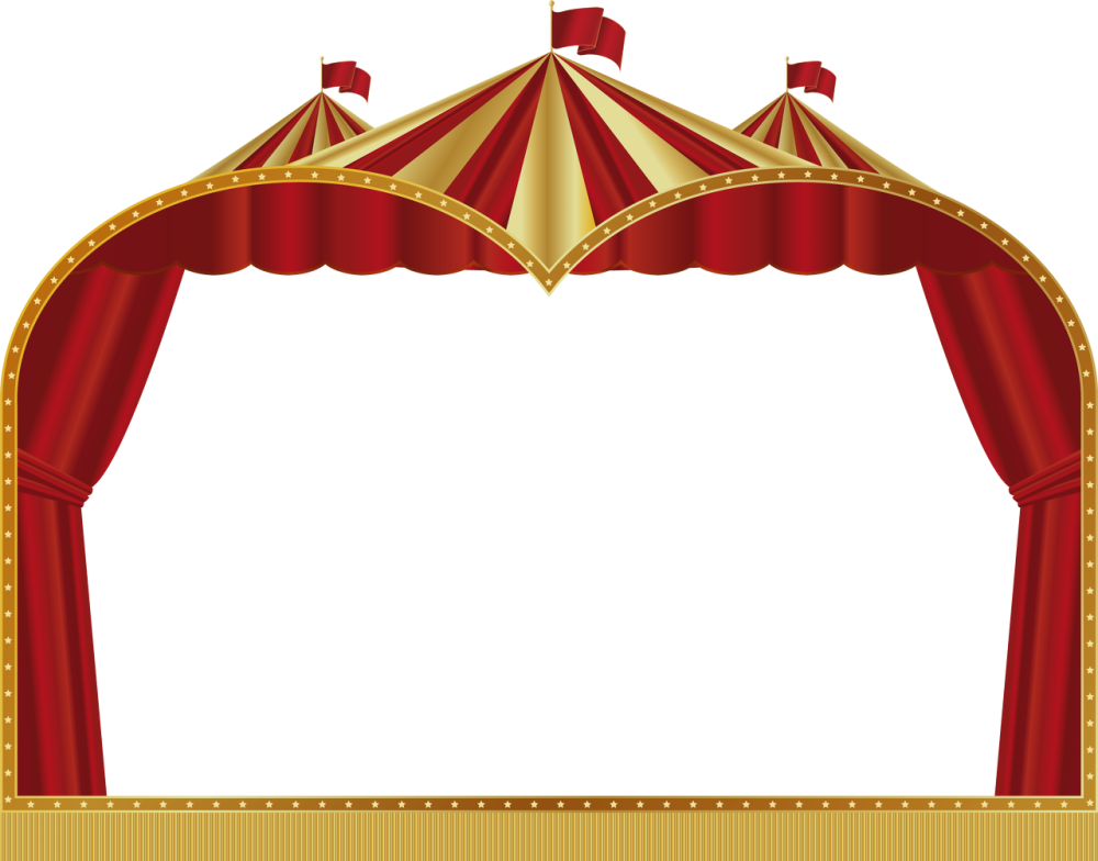 Театральная рамка на прозрачном фоне