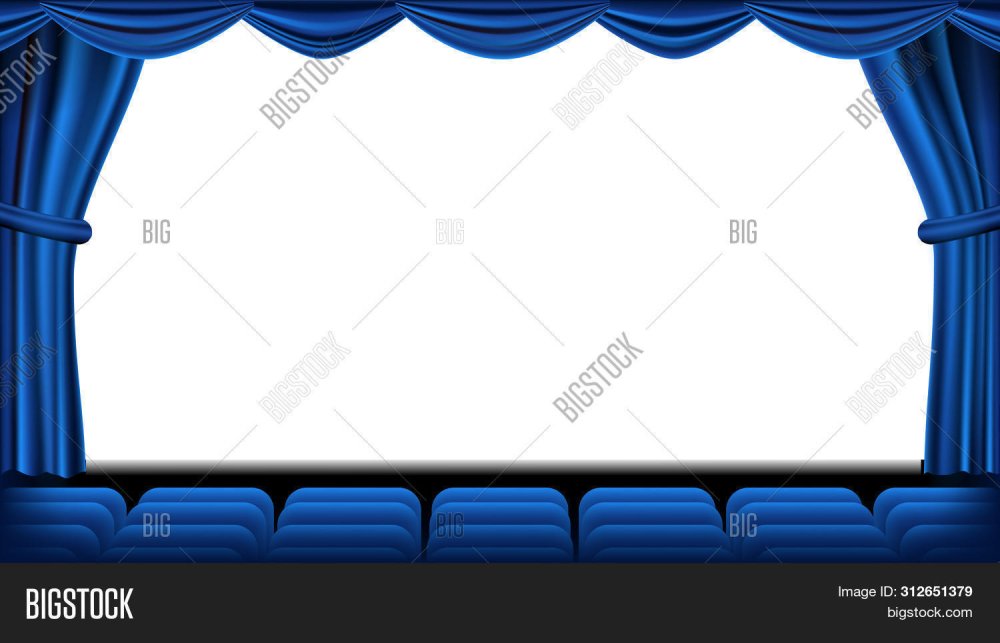 Синий театральный занавес