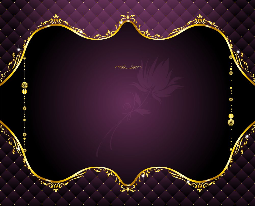 Фон фиолетовый с золотом