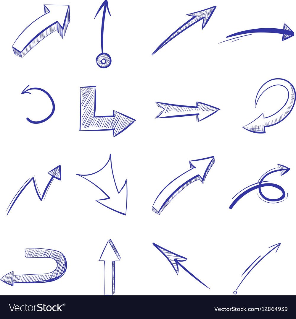 Стрелка нарисованная ручкой