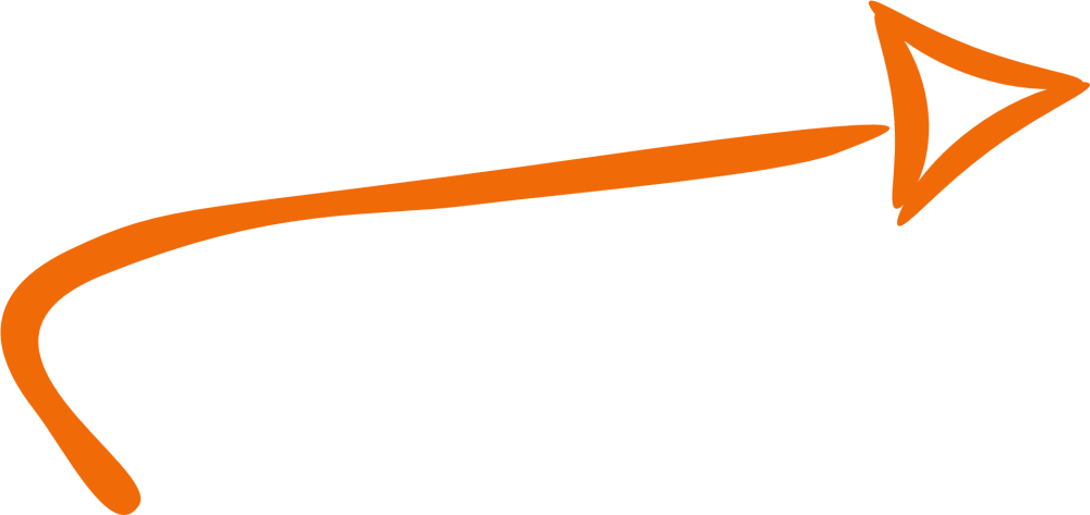 Оранжевая стрелка на прозрачном фоне