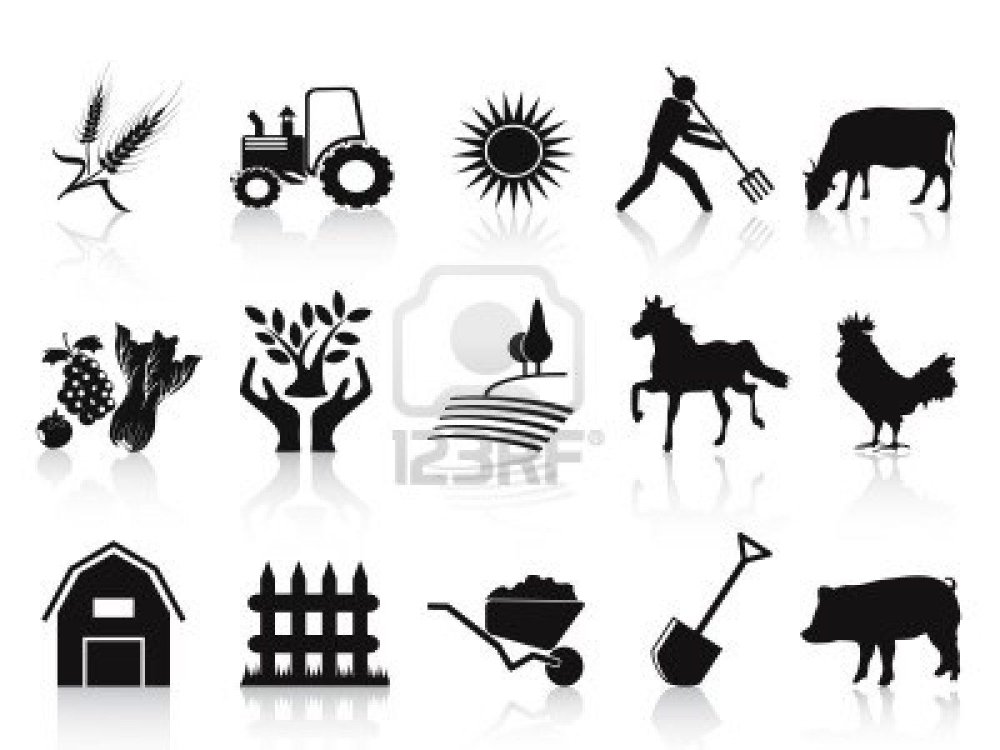 Сельское хозяйство силуэт