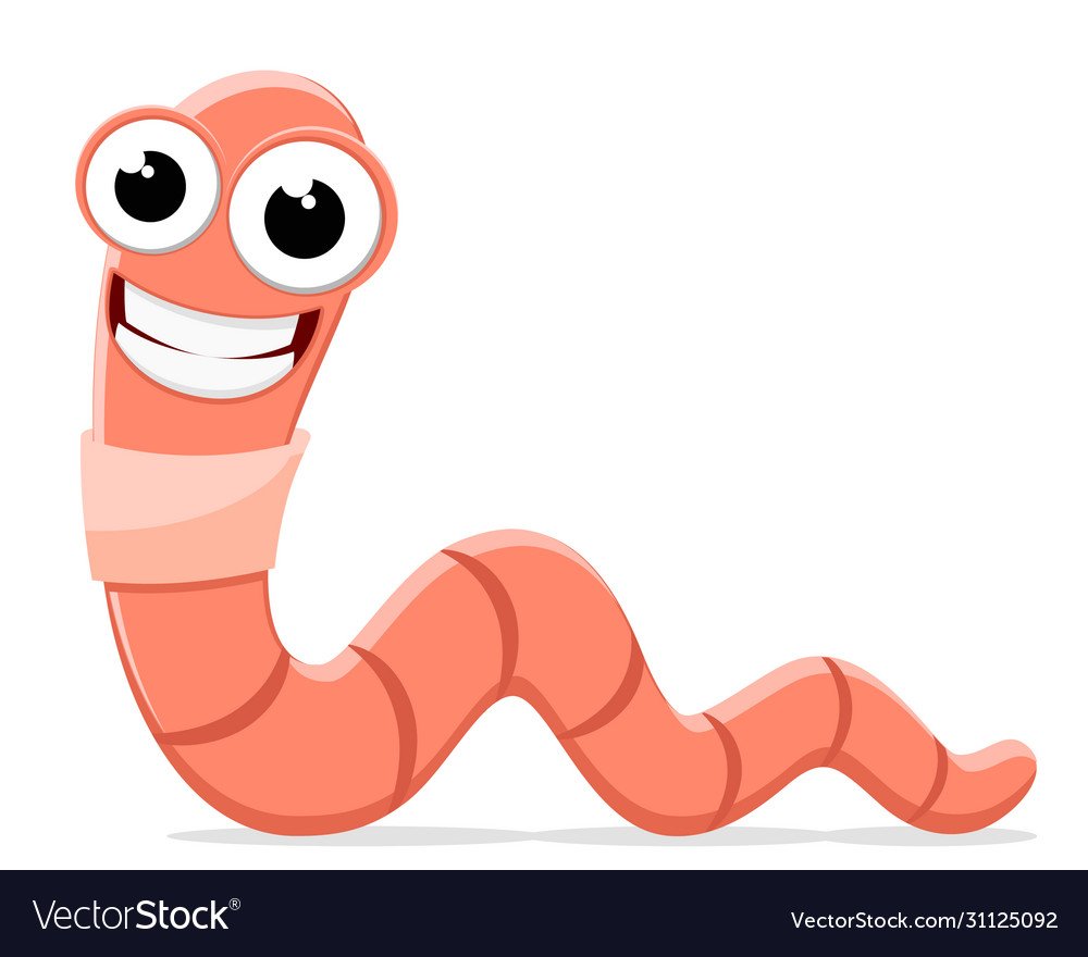 Уползающий червяк рисунок