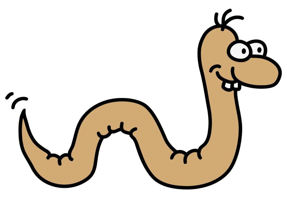 Нарисованные червяки смешные