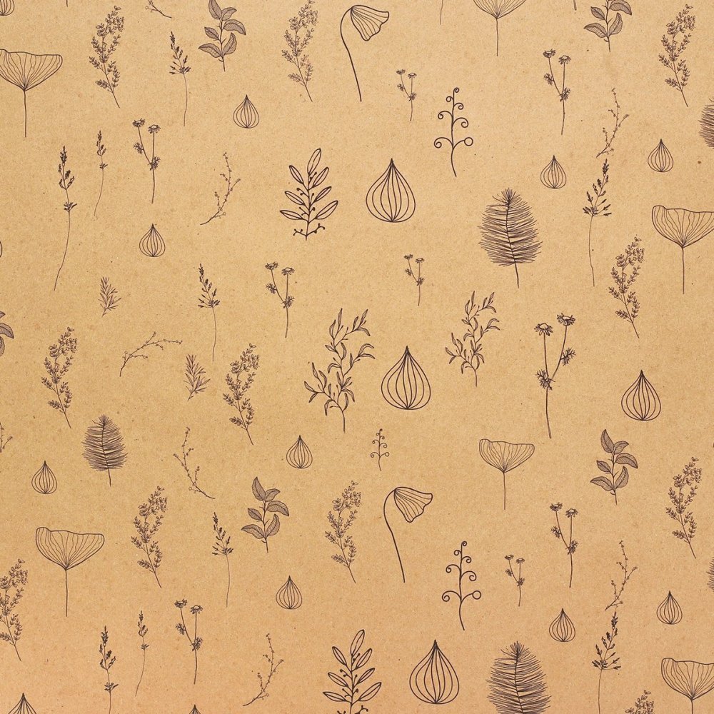 Крафт бумага ботаника