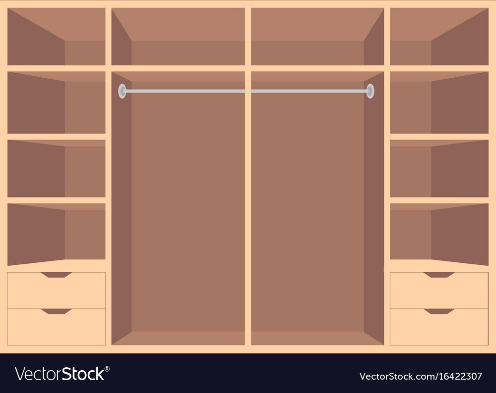 Шкаф открытый вектор