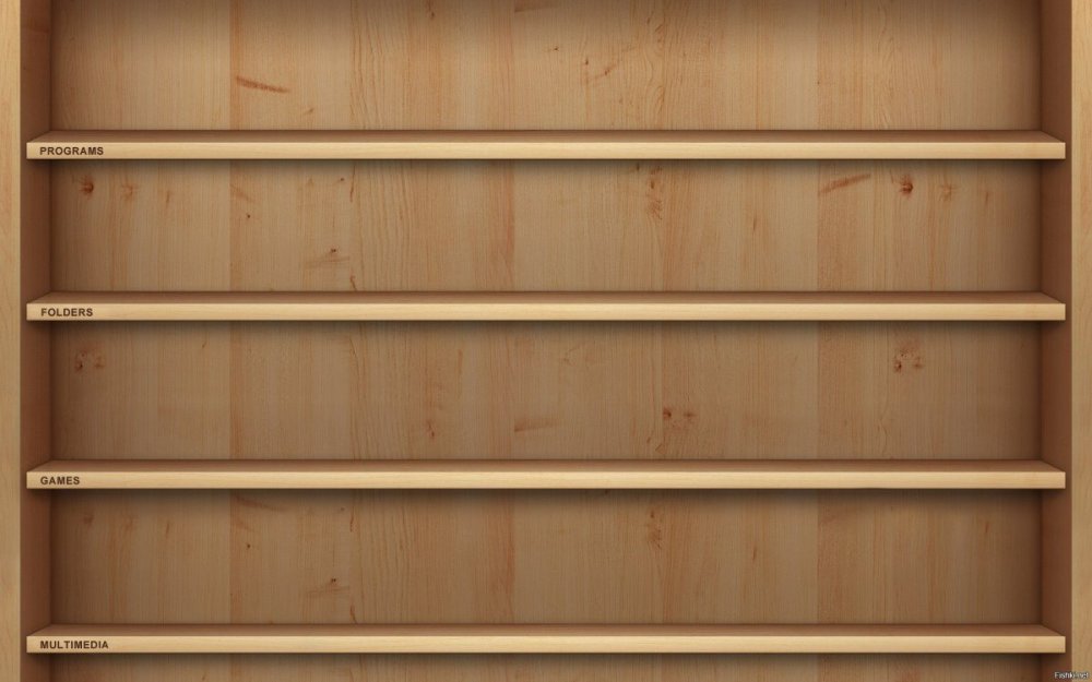 Обои с полочками