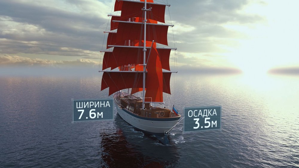Бриг Россия чертежи Алые паруса