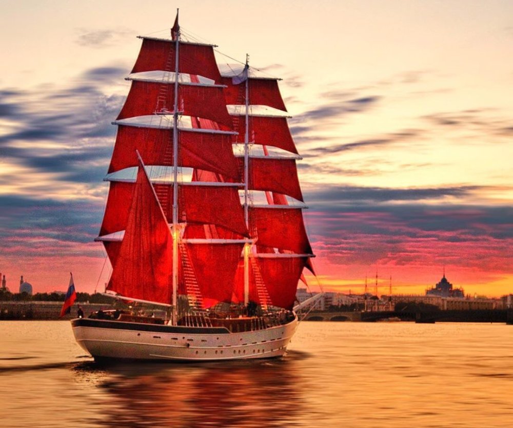 Фрегат Петербург Алые паруса