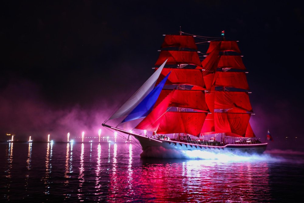 Парус на белом фоне