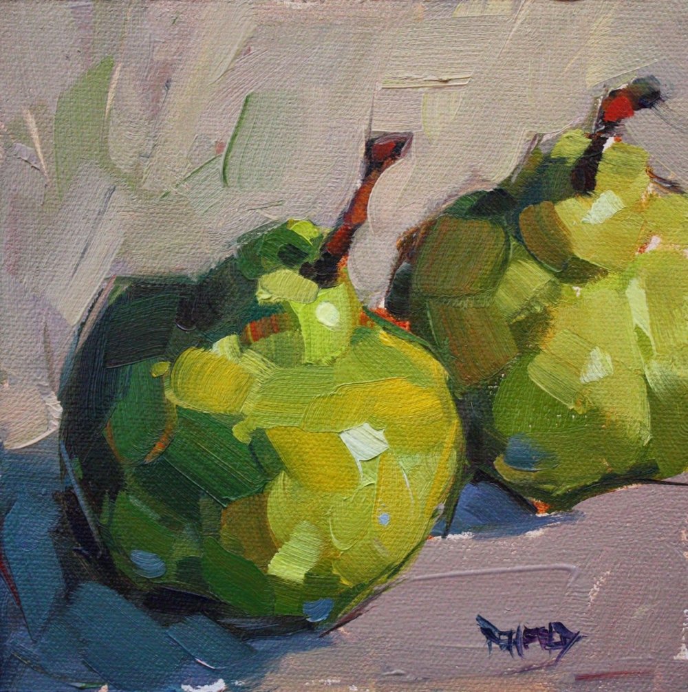 Натюрморт гуашью Академическая живопись фрукты