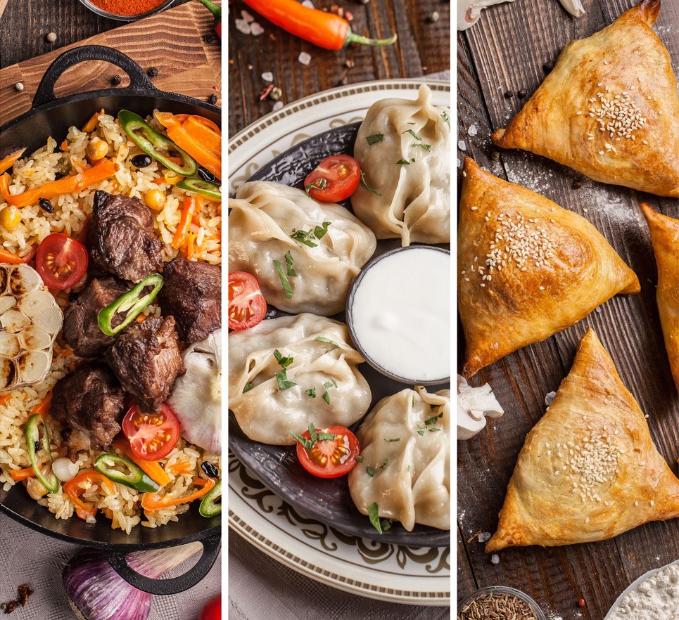 Плов манты самса лагман узбекский