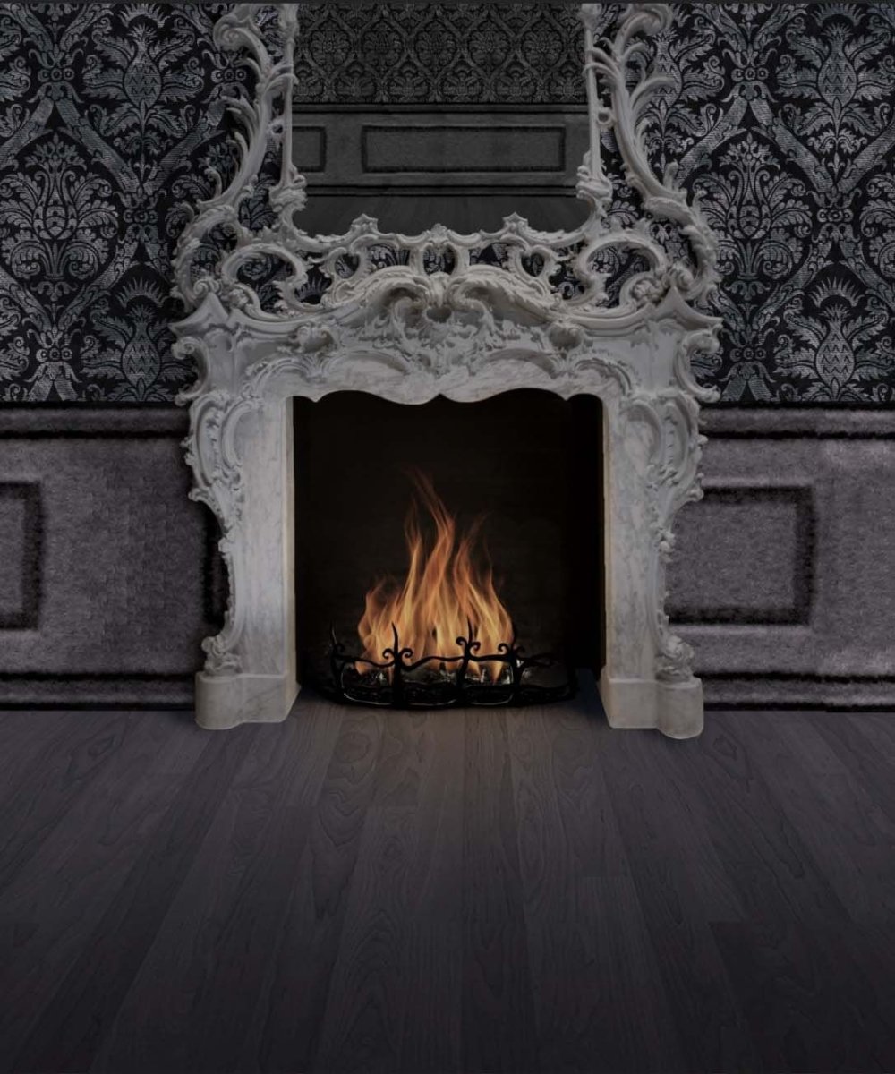 Замок с камином скала