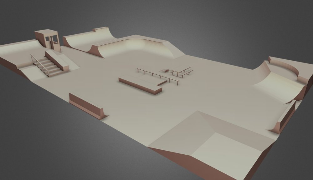 Скейт парк рендер