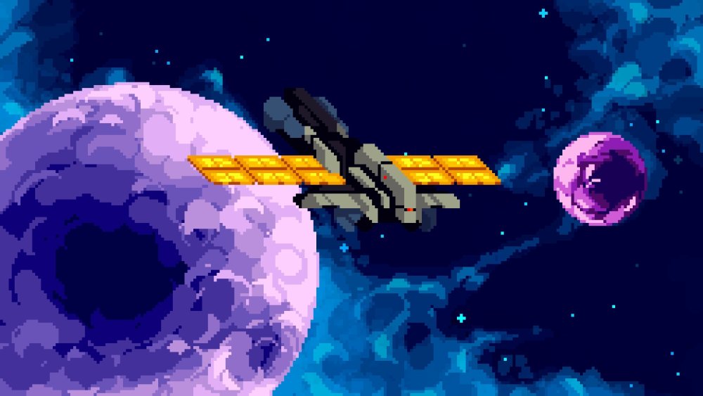 Пиксельное ночное небо