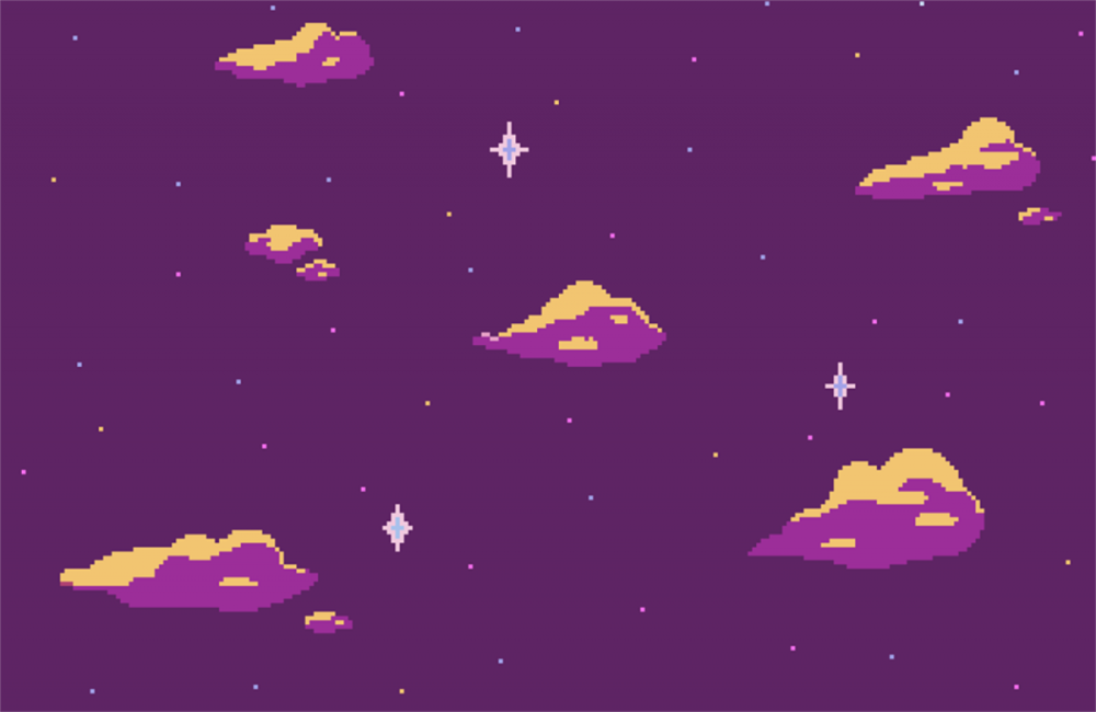 Пиксельное звездное небо