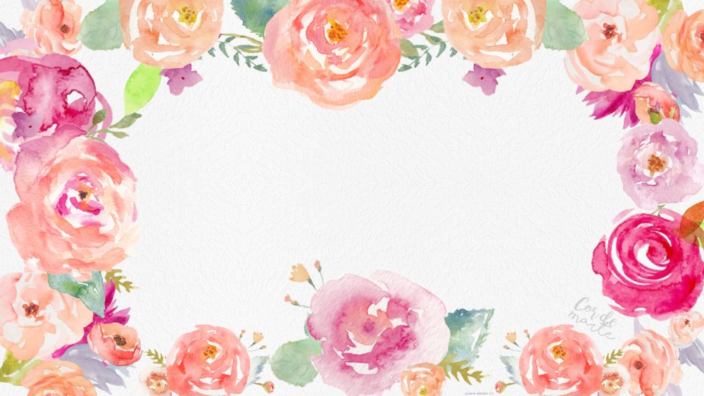 Акварельные цветы фон