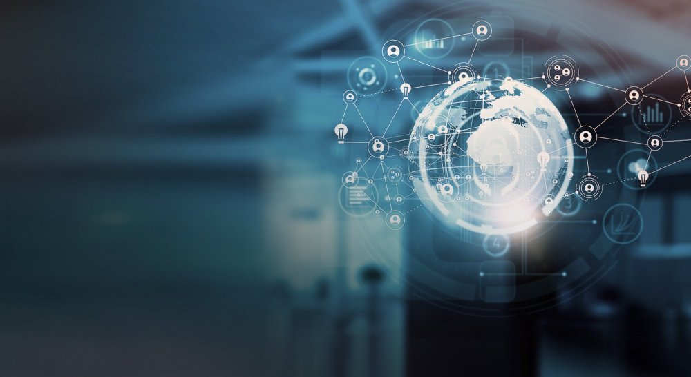 Цифровые технологии на белом фоне