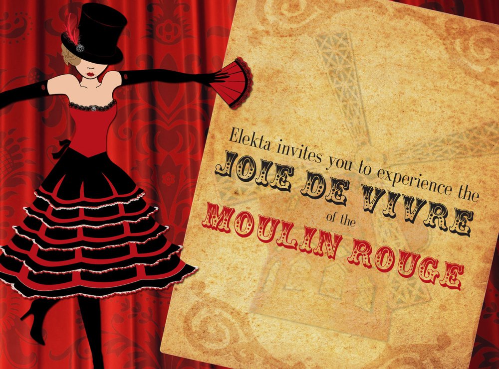 Приглашение в стиле Мулен Руж