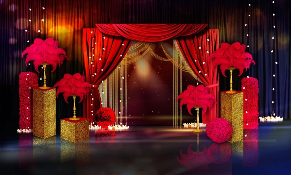 Фотозона в стиле Мулен Руж