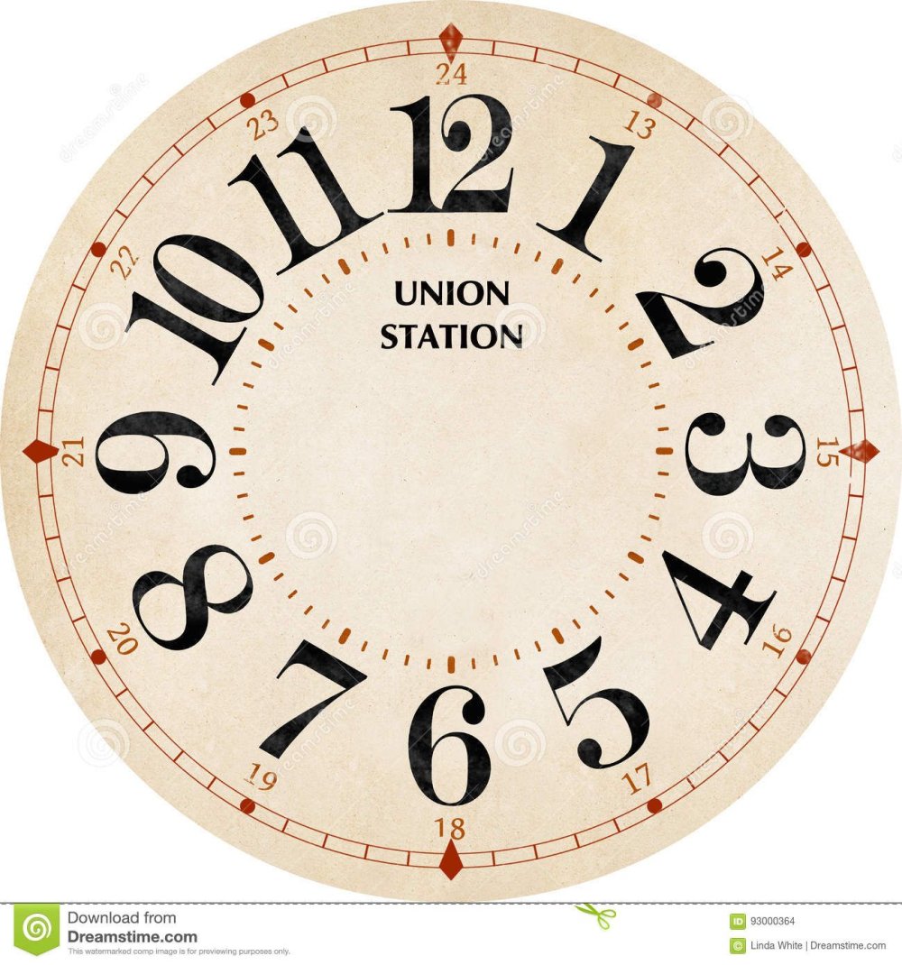 Циферблат часов с арабскими цифрами