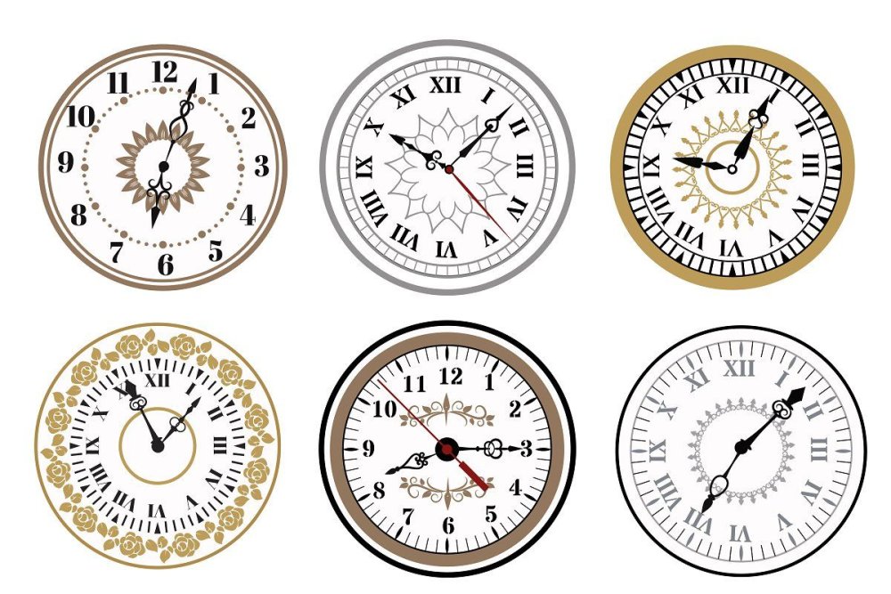 Часы наручные циферблат вектор
