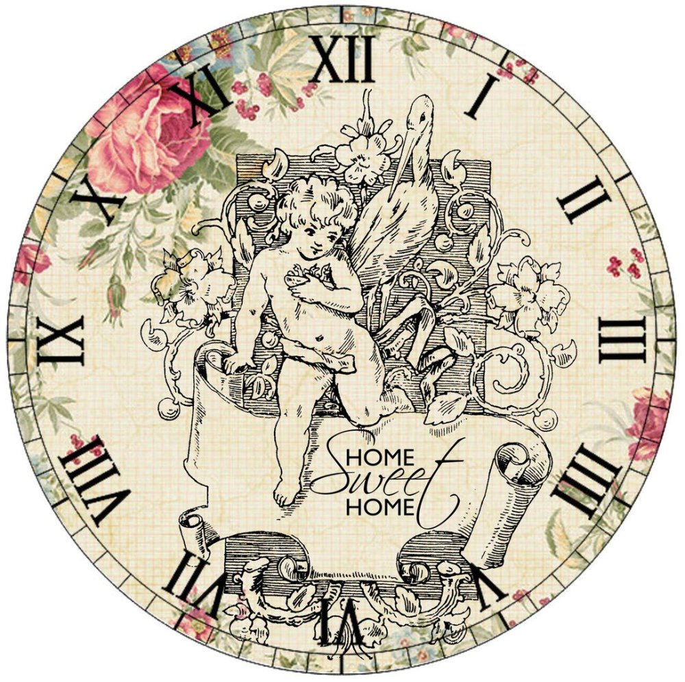 Распечатка циферблата часов для декупажа