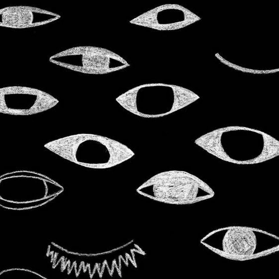 Много глаз на темном фоне