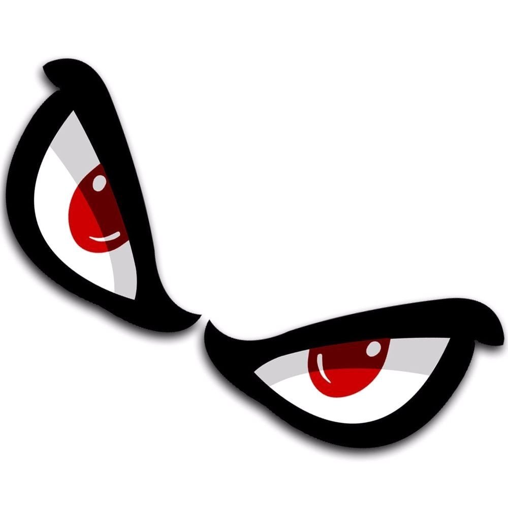 Злые мультяшные глаза