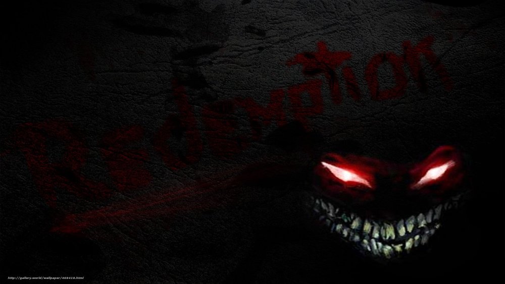 Зловещая улыбка на черном фоне