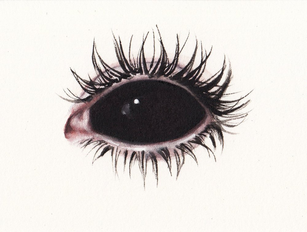 Чёрные Рисованые глаз
