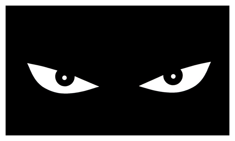 Наклейка злые глаза